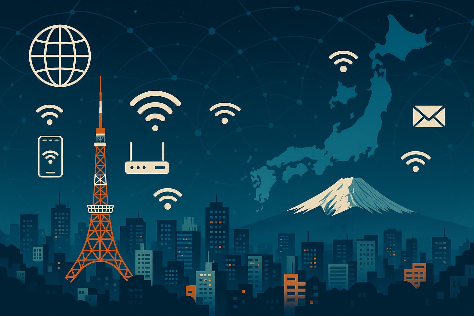 Illustration of Japan Wireless Network Security
